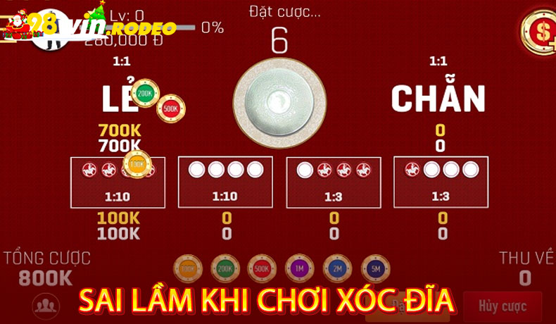 Sai lầm khi chơi Xóc đĩa